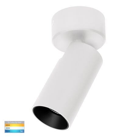 Revo White 1 Light TRI Colour LED Spot Light