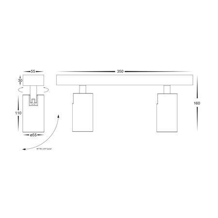 Revo White 2 Light TRI Colour LED Bar Light