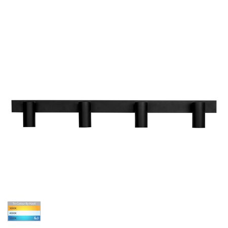 Revo Black 4 Light TRI Colour Bar Light