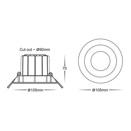 Prime Black Tilt LED Downlight