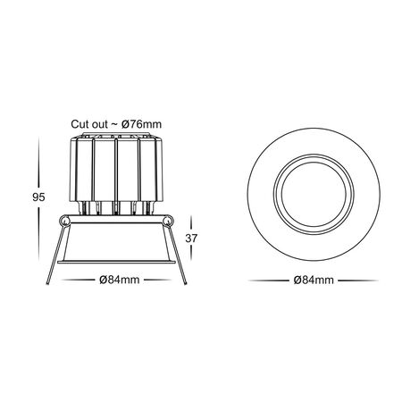 Prime White Fixed Deep LED Downlight