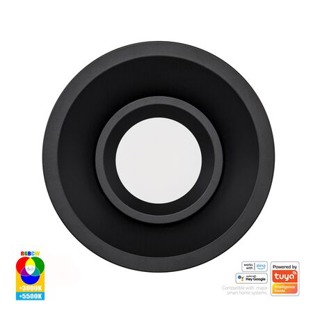 Prime Black Fixed Deep RGBCW WIFI LED Downlight