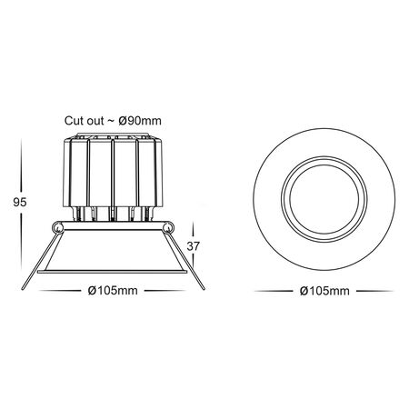 Prime White Fixed Deep RGBCW WIFI LED Downlight