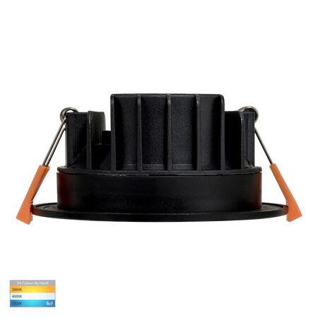 Polly Polycarbonate Black Fixed LED Downlight