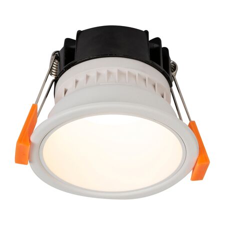 Gleam White with White Insert Fixed Dim to Warm LED Downlight
