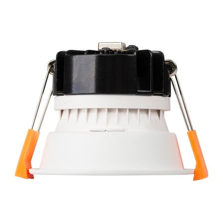 Gleam White with Gold Insert Fixed Dim to Warm LED Downlight