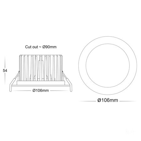 Ora 316 Stainless Steel Fixed Five Colour LED Downlight