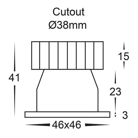 Niche White Square Mini Recessed Downlight