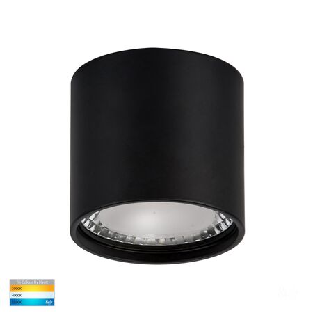 Nella Black 7w Surface Mounted LED Downlight