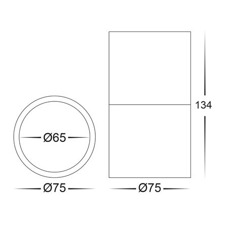 Nella White 7w Surface Mounted LED Downlight with Extension