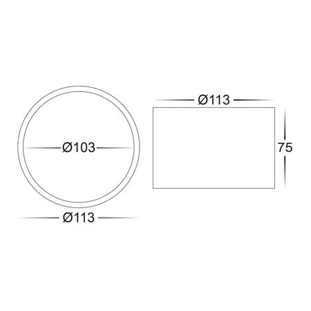 Nella White 12w Surface Mounted LED Downlight