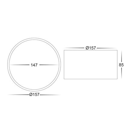 Nella Black 18w Surface Mounted LED Downlight