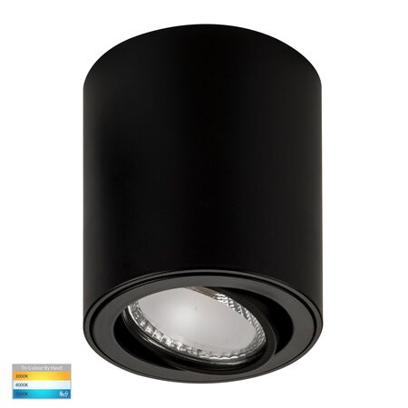 Nella 7w LED Black Adjustable Surface Mounted Downlight