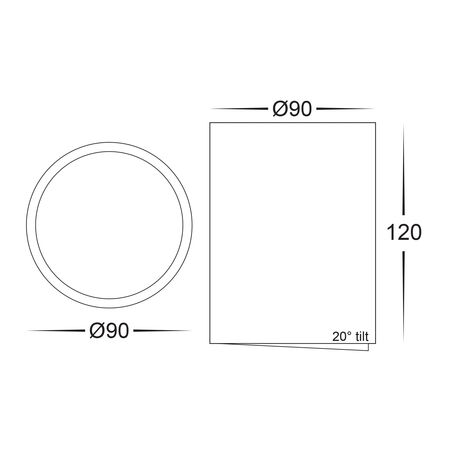 Nella 12w LED White Adjustable Surface Mounted Downlight