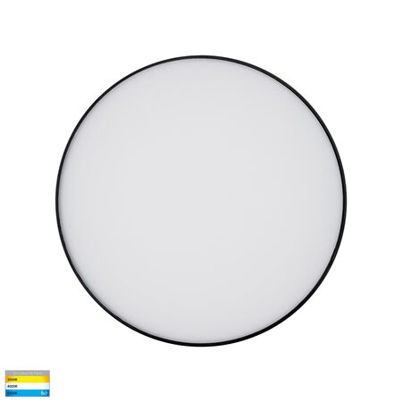 Nella Black 20w Ceiling Mounted LED Oyster