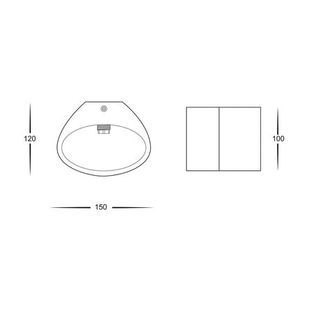 Arc Small LED Wall Plaster Light