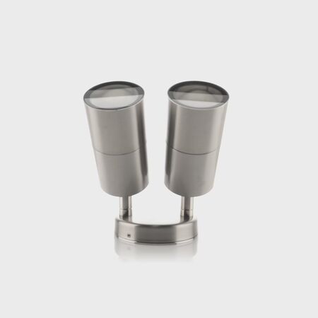 Fortis Stainless Steel TRI Colour Double Adjustable Wall Pillar Light