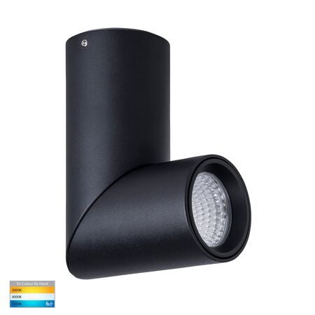 Nella Black 7w Surface Mounted Rotatable LED Downlight