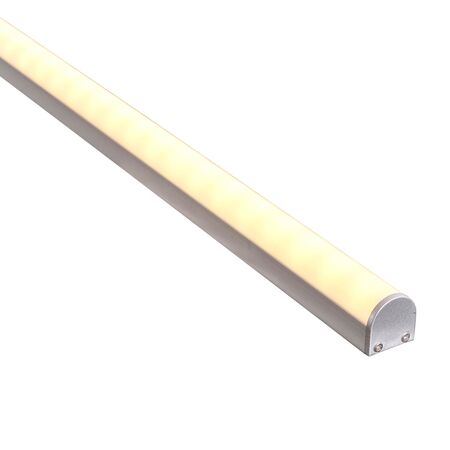Silver Aluminium Profile with Rounded Diffuser