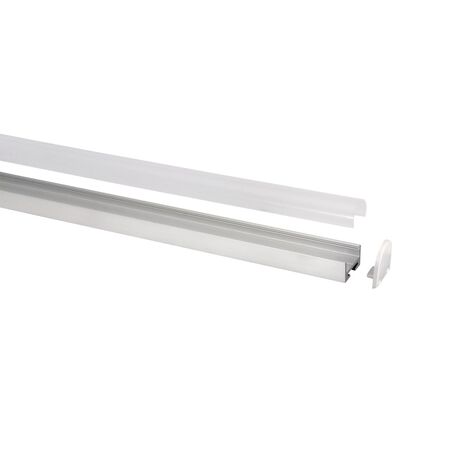 Silver Aluminium Profile with Rounded Diffuser