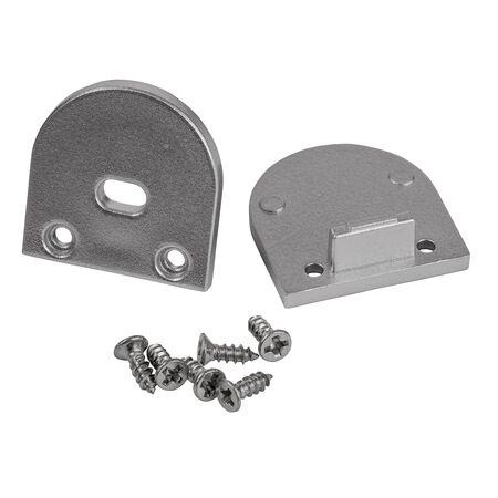 Silver Aluminium Profile with Rounded Diffuser Silver Aluminium Profile with Rounded Diffuser