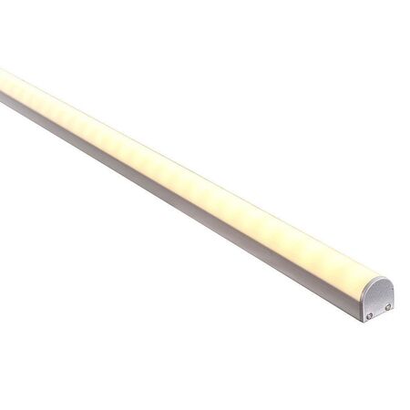 Silver Aluminium Profile with Rounded Diffuser