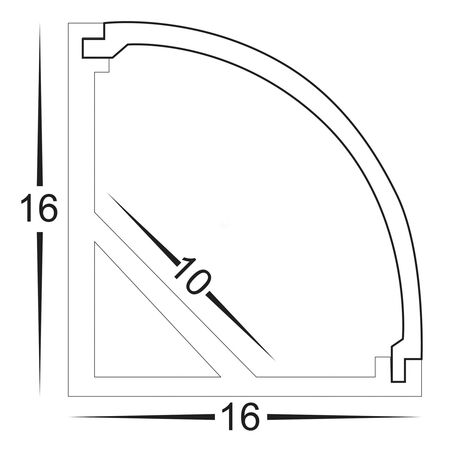 Black Corner Aluminium Profile