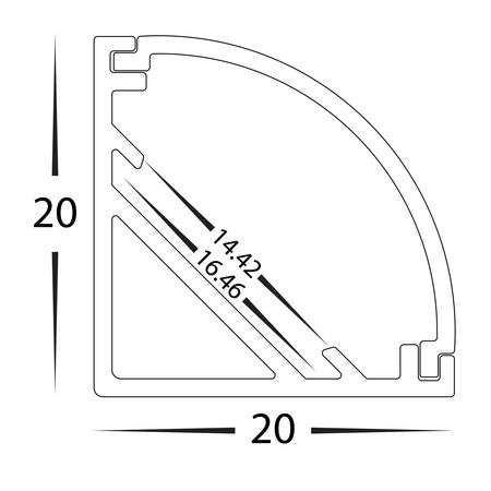 Corner Aluminium Profile