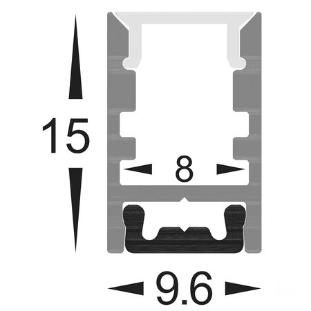 Shallow Square Aluminium Profile