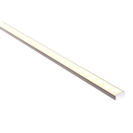 White Shallow Square Aluminium Profile