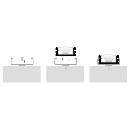 Shallow Square Weatherproof Aluminium Profile