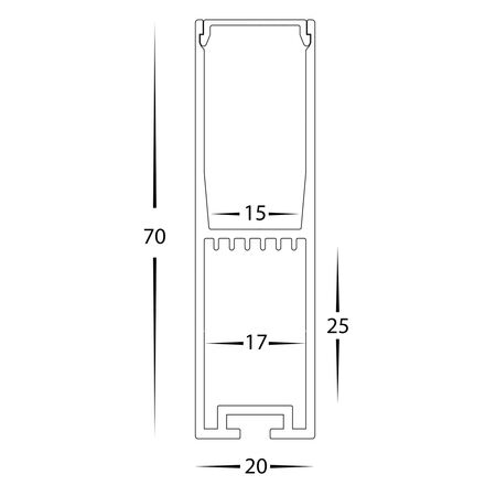 Suspended White Aluminium Profile