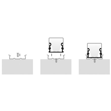 Deep Square Aluminium Profile with Square Diffuser