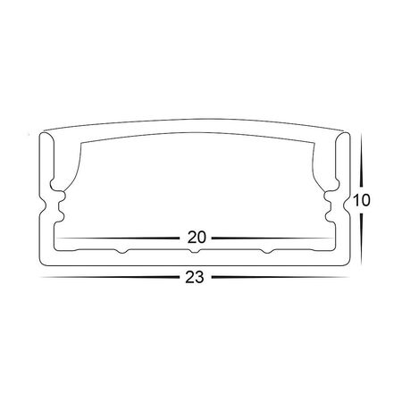 Shallow Square Aluminium Profile
