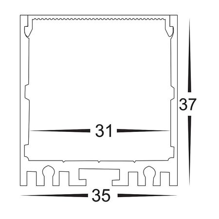 Deep Square Aluminium Profile