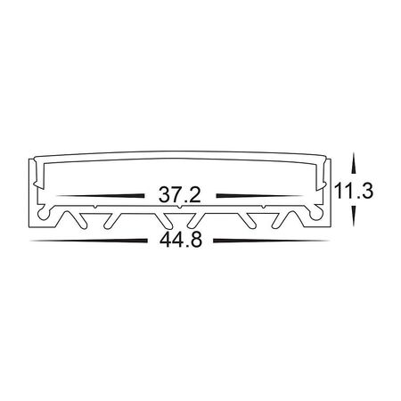 Shallow Square Aluminium Profile