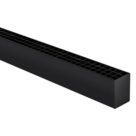 Black Deep Square Profile with Anti Glare Crate Diffuser