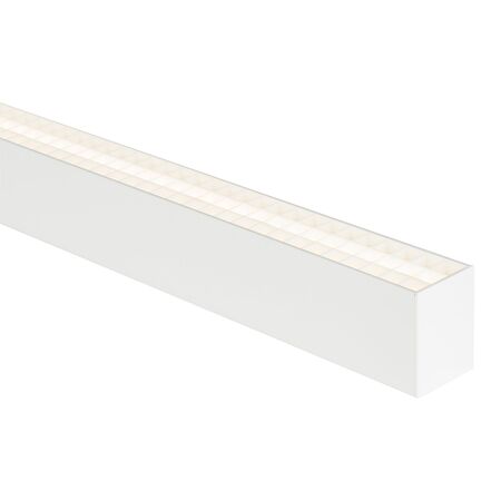White Deep Square Profile with Anti Glare Crate Diffuser
