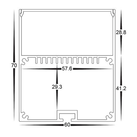 Deep Square Aluminium Profile