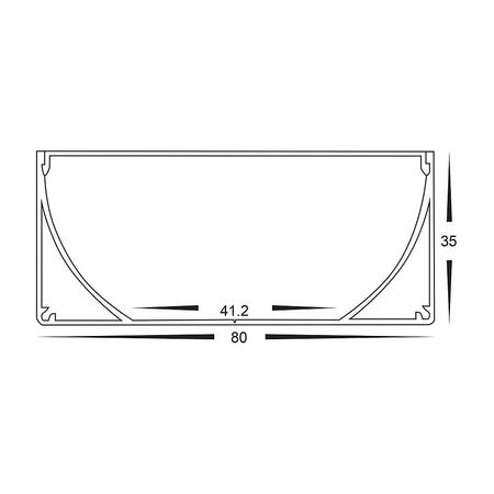 Large Deep Square Aluminium Profile