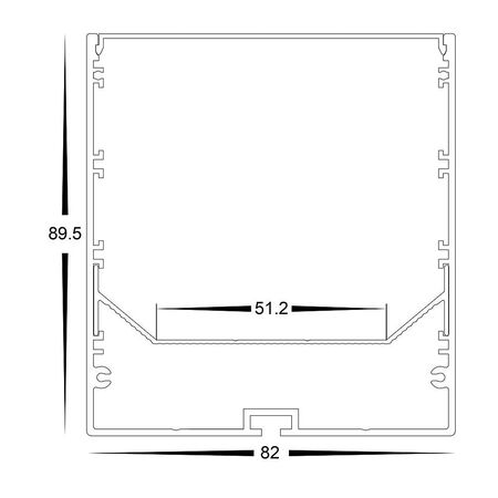 Large Deep Square Aluminium Profile