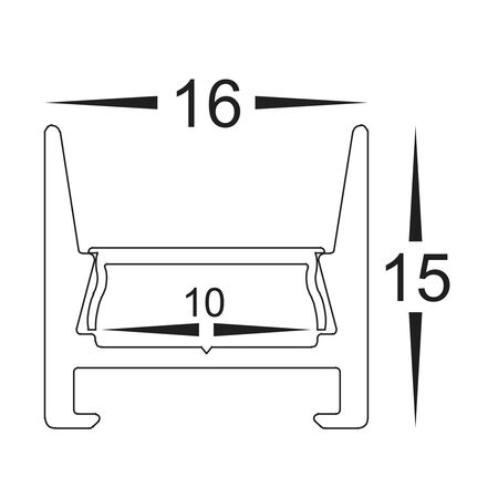 Shallow Square Aluminium Profile