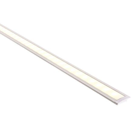White Shallow Square Winged Aluminium Profile