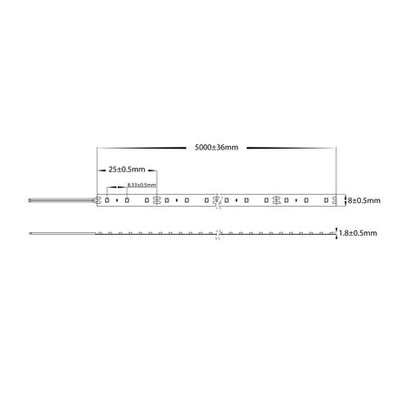 9.6w IP20 LED Strip 5500k
