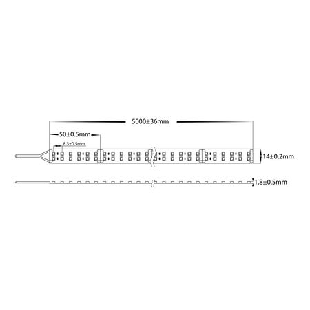 19.2w IP20 LED Strip 5500k