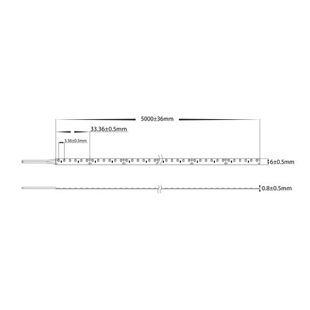 7.7w IP20 Side Mounted LED Strip 5500k