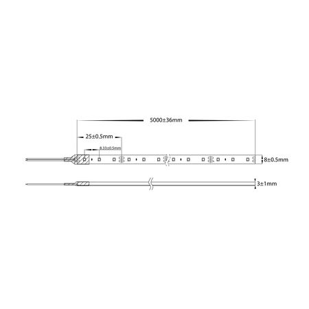 9.6w IP54 LED Strip 3000k