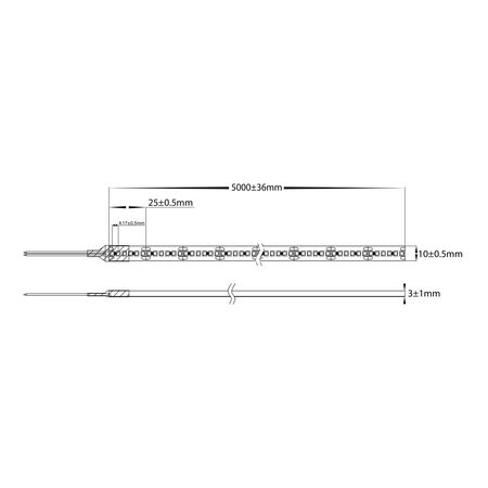 19.2w IP54 LED Strip 3000k