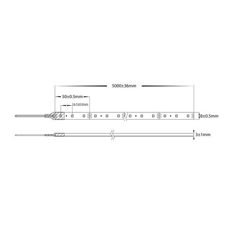 4.8w IP54 LED Strip 5500k