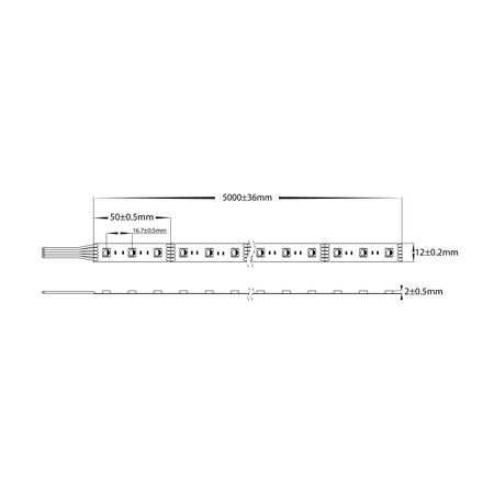 14.4w IP20 RGB + 3000k LED Strip (RGBW)